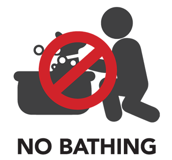 No bathing icon